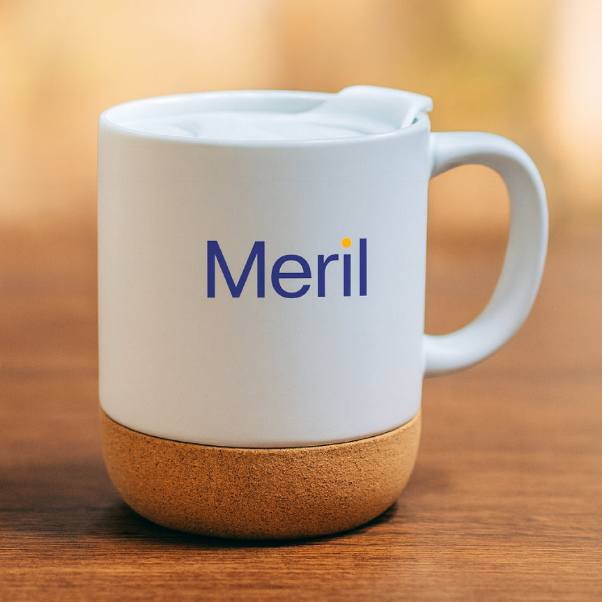 Ceramic Mug with Cork Base & Lid